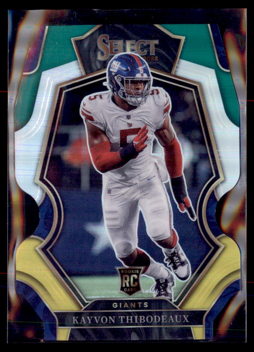 2022 Select Kayvon Thibodeaux Giants 175 RC Green Yellow Die Cut Premier