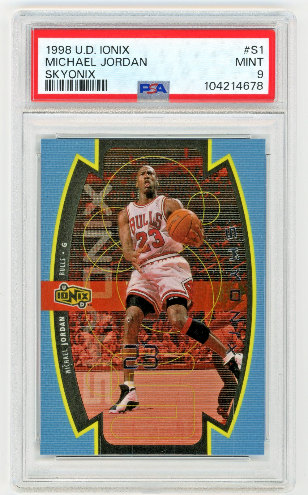 MICHAEL JORDAN 1998-99 UD Ionix Skyonix #S1 PSA 9 Chicago Bulls Insert