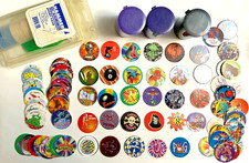 Lot of 100 POGs Milkcaps 4 Slammers 3 Storage Tubes 1 Pad Vtg 90s Rare