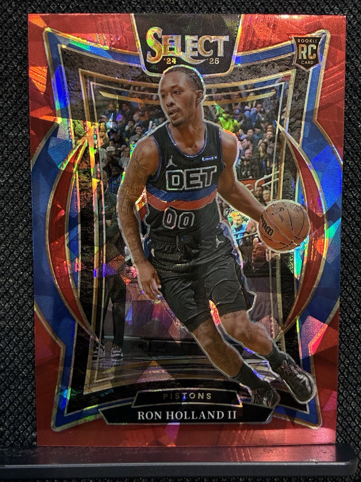 2024-25 Panini Select Concourse Red Cracked Ice Prizm Ron Holland II #74 (RC)