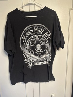 Memphis May Fire Men's Short Sleeve Crew Neck Cotton Black Graphic