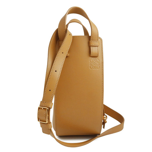LOEWE Hammock Slice Shiny Calfskin Sahara Beige Handbag A538HHSX01 #795