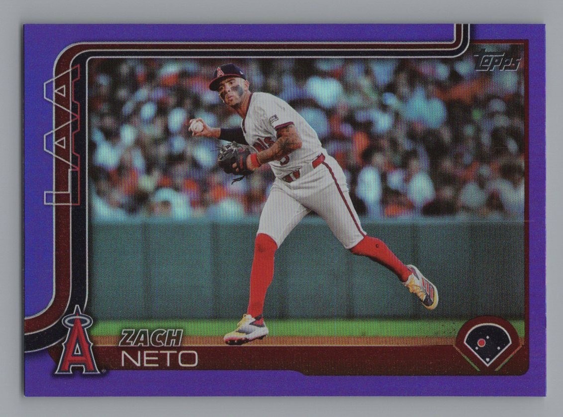 2025 Topps Series 1 -Zach Neto - Purple Rainbow Foil - 237/250
