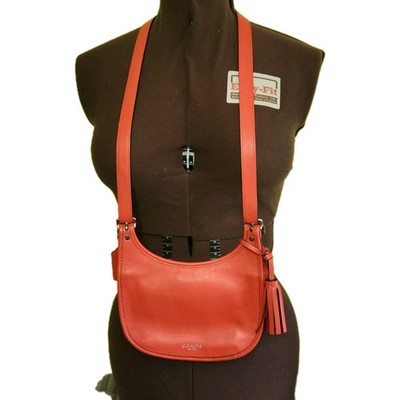 Coach Legacy 19925 Amanda Flap Coral Red Leather Limited Edition 