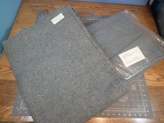 Lot of 2 Vintage Wool Blankets 1 GSA/CDM Jeffersonville IN Gray Sealed In Bag
