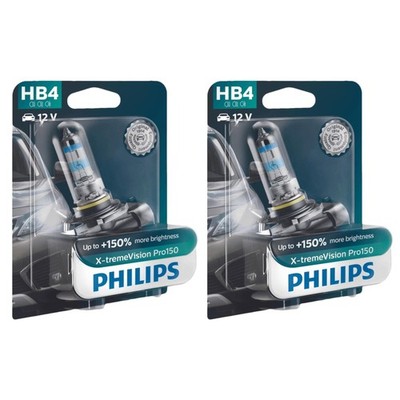2x Philips X-tremeVision Pro150 HB4 Halogen bis zu 150% mehr Licht 51W 12V