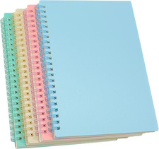 Spiral Notebook, 4 Pcs 8.3 Inch X 5.9 Inch A5 Thick Plastic Hardcover 7Mm Colleg