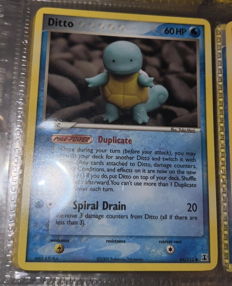 Pokémon TCG- 2005 Ditto (Squirtle) 64/113 Delta Species NM
