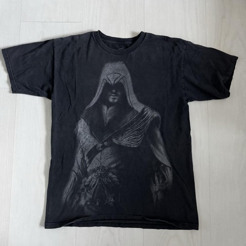 Ubisoft Men Shirt Large Black Assassin's Creed Y2K Short Sleeve Promo Tee Medium