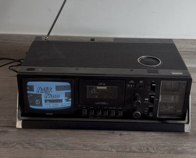 RAR Vintage Philips ART 20/15 Kassetten TV Radio tragbar funktionstüchtig Ghetto Baster