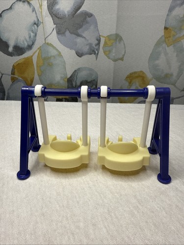 Peppa Pig Parco Giochi Doppia Altalena Playset 2021 Hasbro Blu Giallo Bianco - Foto 3 di 7