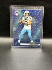 2025 Panini Mosaic - Bryce Young - No Huddle Blue Disco Prizm /99 Panthers