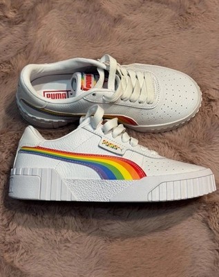 Size 6- PUMA Cali Fashion sneaker - Rainbow- Pride- Never worn