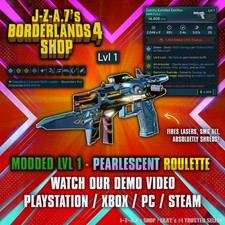 Borderlands 4 MODDED LVL ONE ROULETTE PISTOL PEARLESCENT BL4 GEAR PC-PS-XBOX