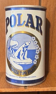 EMPTY 12oz Polar Beer Can by Cerveceria Polar in Venezuela