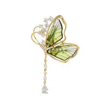 Image of Butterfly Brooch Pin Rhinestone Brooch Pin Fashionable Decorative Scarf Pins
