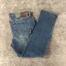 All Saints Rex Slim Men's Denim Blue Jeans Size 38x33 Button Fly NEW
