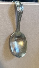 Vintage Silver Plate Curled Baby Spoon Oneida 1881 Rogers Collection 1930 s