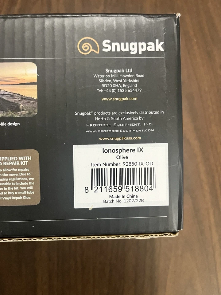 NUEVO Tienda Snugpak Ionosphere IX 1 Persona Verde Oliva Camping Senderismo Caza Foto 3 de 4