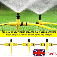 3X 360° Water Sprinkler Lawn Irrigation Automatic Rotating For Garden Watering