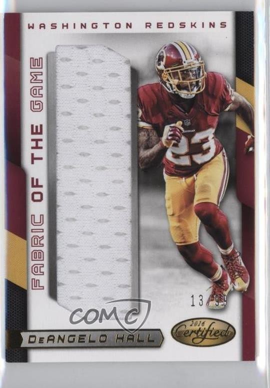 2016 Certified Fabric of the Game 13/99 DeAngelo Hall #48 a8r