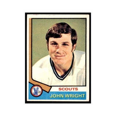 John Wright 1974 Topps (damaged) #156 Hockey Cards Hockey Card NM