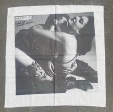 Vintage SCORPIONS Love at First Sting Banner 4ft Fabric  Tapestry Flag Tattoo