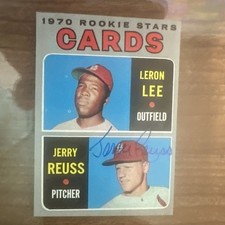 1970 Topps Autographed Cardinals Rookie Jerry Reuss Card #96. rookie card picture