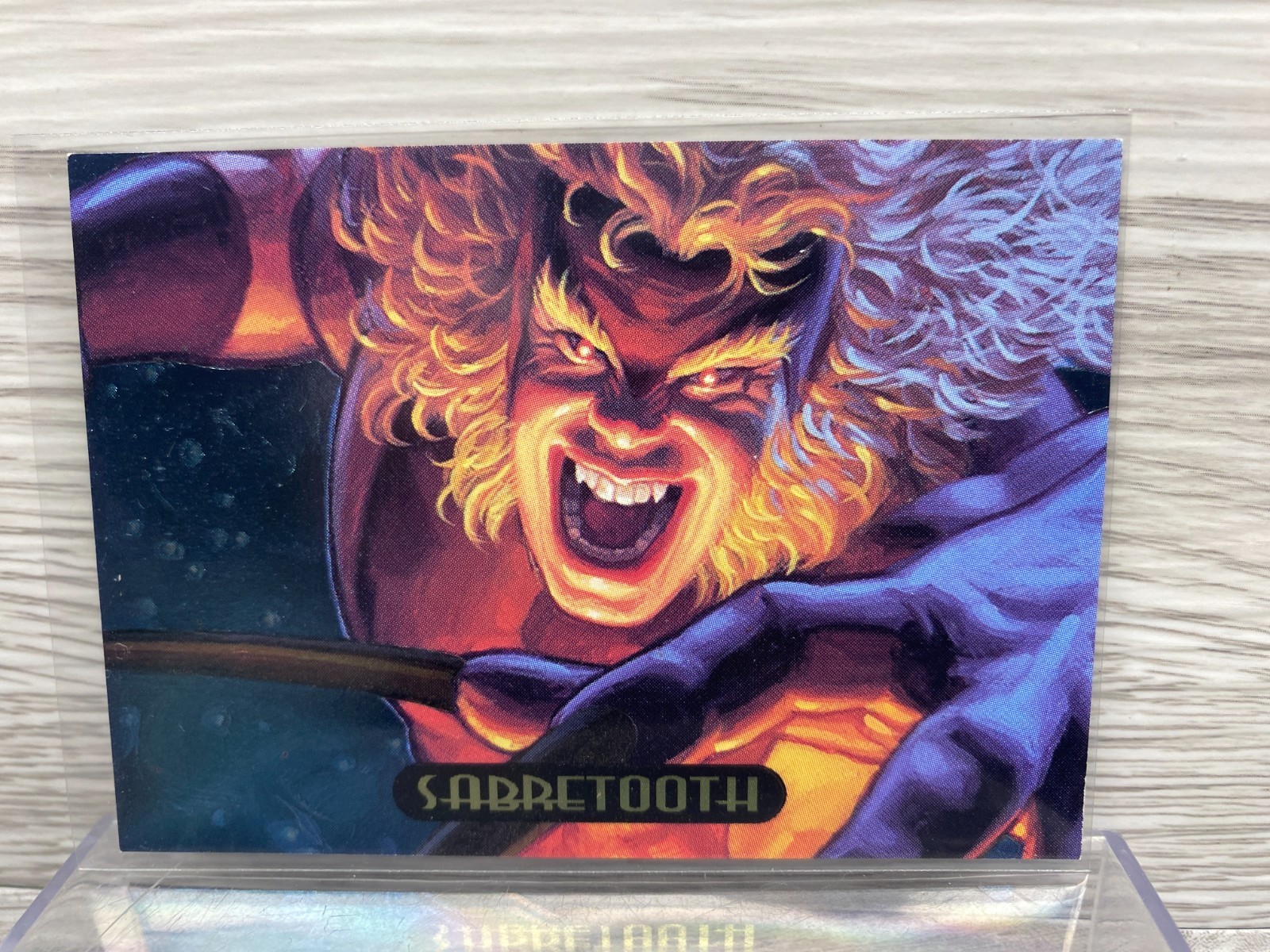 Sabretooth 1994 Fleer Marvel Masterpieces Hildebrandt Brothers PowerBlast #8