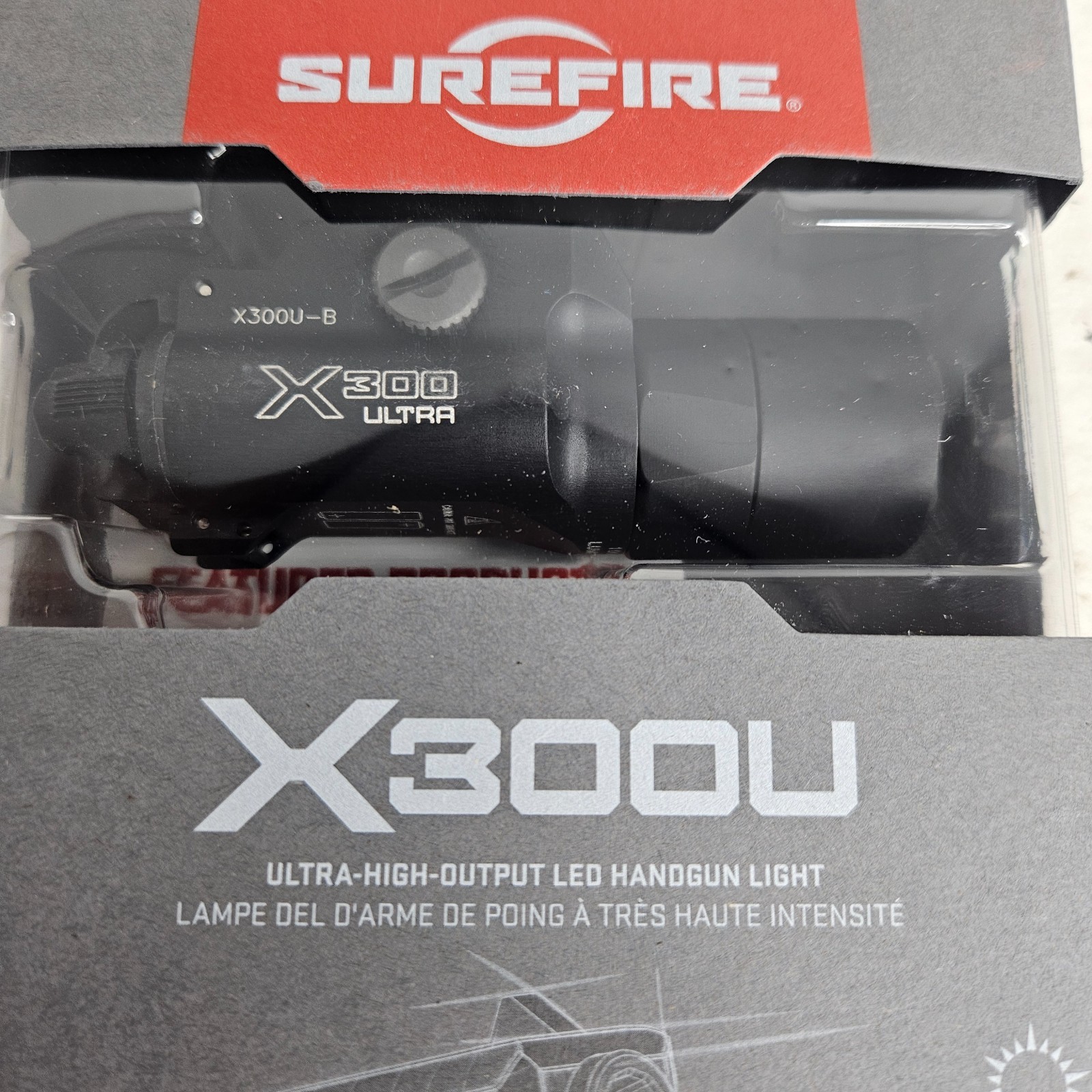 SureFire X300U-B 1000루멘 무기용 라이트 (T-슬롯 마운팅 레일 포함, 블랙) (X300U-B) 2