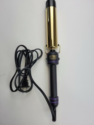 HOT TOOLS Pro Signature Flipperless Gold Curling Wand 1-1/2'' Black Gold Curls
