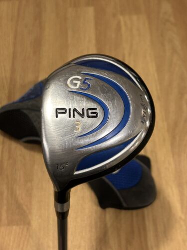 Left Handed Ping G5 3 Wood / Regular Graphite / 15 Degree