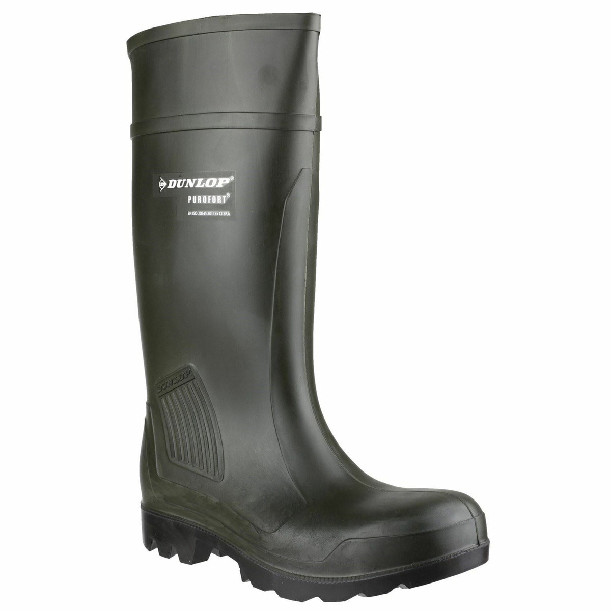Dunlop Purofort+ Men's Safety Wellington Boots - Rugged Full Protection Work Boots For Construction, Black (UK 10.5 EU 45)