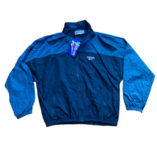 NEW w/ TAGS Vtg 1993 Reebok Windbreaker Zip Jacket Black  Grey Size Medium 90s