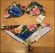 Costume donna bikini TEZENIS tg.M Bianco Floreale NUOVO con ETICHETTA..!!!!