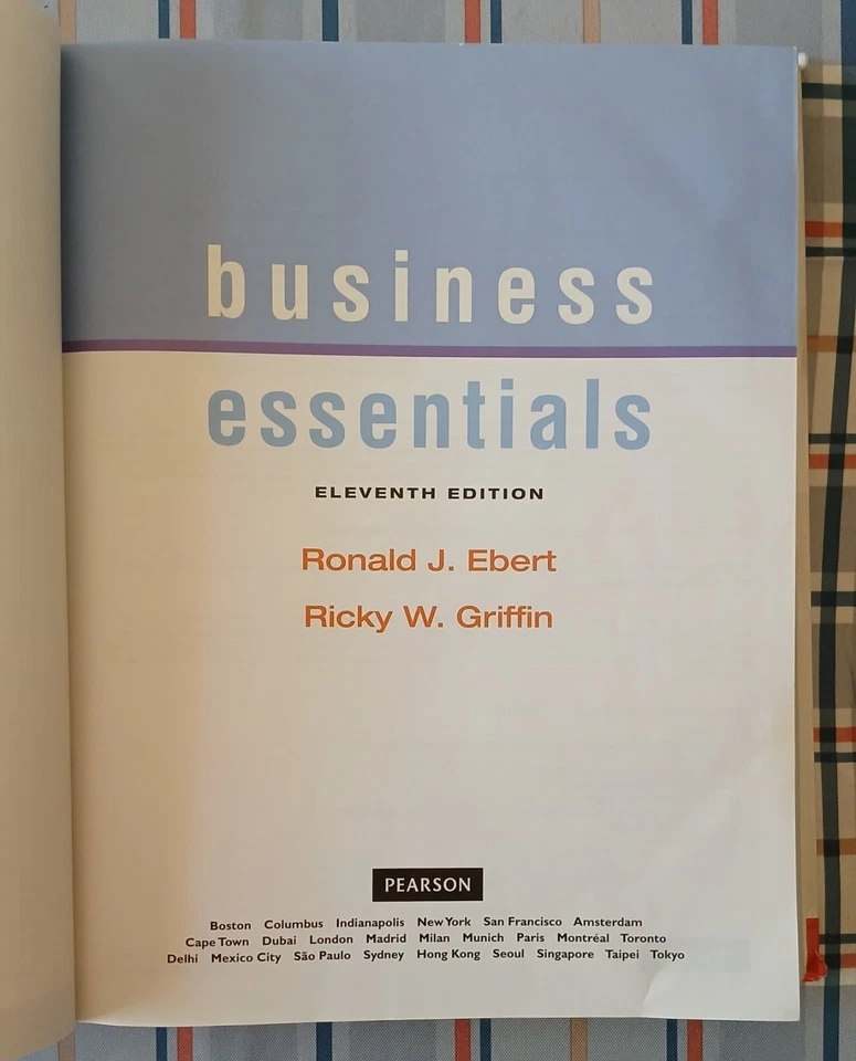 Business Essentials-R. Ebert/ R. Griffin, Pearson Education Inc. 2017 11th Ed. - Image 3 of 4