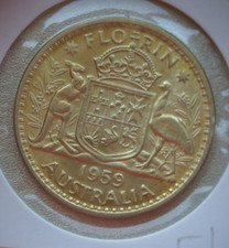 Oceania Australia - 1 Florin 1960 - Elizabeth II - 2 Shilling Queen Elizabeth