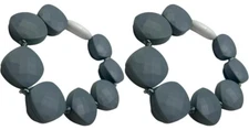 Lil' Jumbl BPA Free Baby Teething Bracelet BT015 Gray LOT OF 2