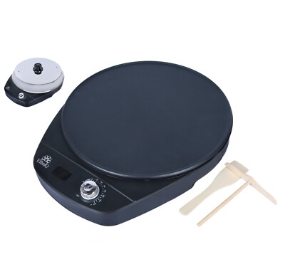 Ethniq 16'' Electric Griddle for Injera Crepe Maker with Digital Screen