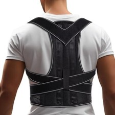 Adjustable Posture Corrector Back Brace Men Women Lumbar Shoulder Support Belt