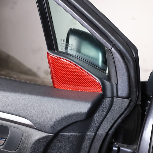Red Carbon Fiber Inner A-Pillar Panel Sticker Trim For Honda Pilot 2015-2019 - Picture 8 of 14