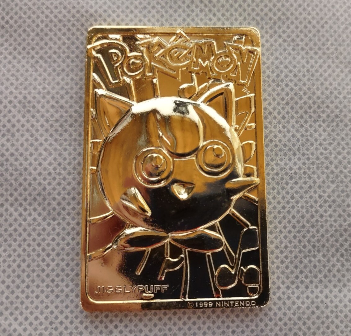 1999 Balloon Pokemon Jigglypuff Nintendo Card 24 Karat Gold Plated