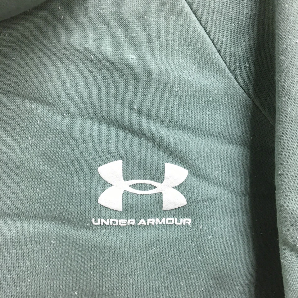 Suéter Under Armour Mediano Adulto Verde Pullover Cuello Simulado Logo Suelto Mujer M Foto 3 de 4