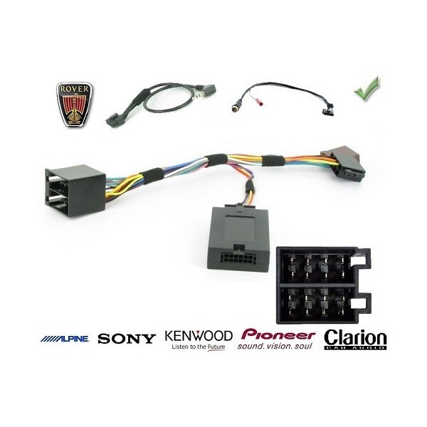Adapter autoradio Sony sur Rover 75 avec commande au volant 17 pin VDO