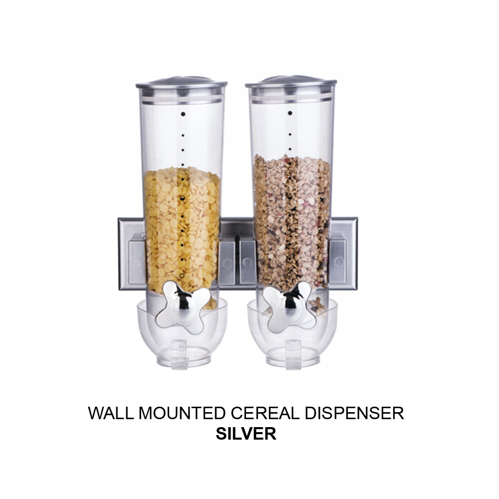 Kitchen Double/Triple Wall Mounted Cereal Dispenser Dry Food Storage ...