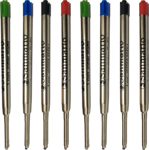 Parker Compatible Ink Pen Refills G2 Ballpoint Pens 1.0 mm Medium Blue,Black,Red - Photo 1 sur 5