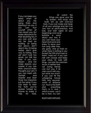 Rudyard Kipling Poem  If  Framed Poster Pictu...