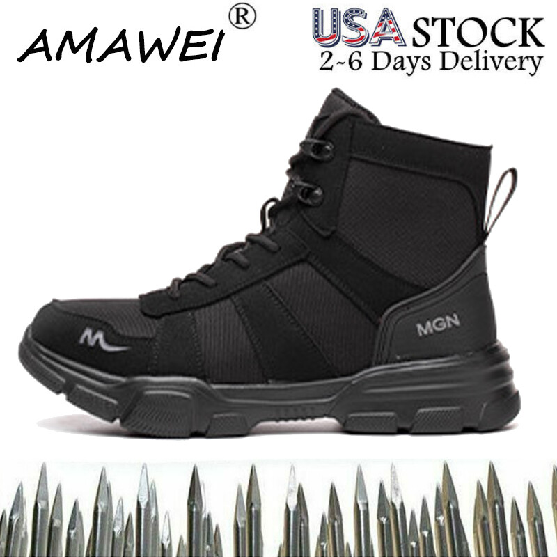 Indestructible Mens Safety Shoes Steel Toe Sneakers Work Boots Hiking Waterproof