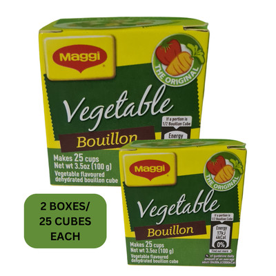 Maggi Vegetable Flavor Bouillon Cubes | 2 Boxes