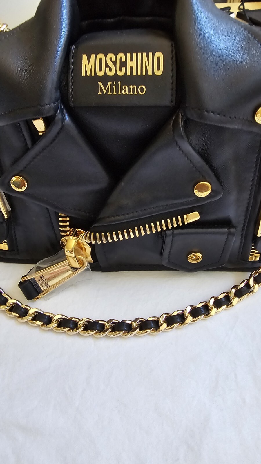 Moschino Biker Jacket Leather Crossbody Bag $2,395 image 7